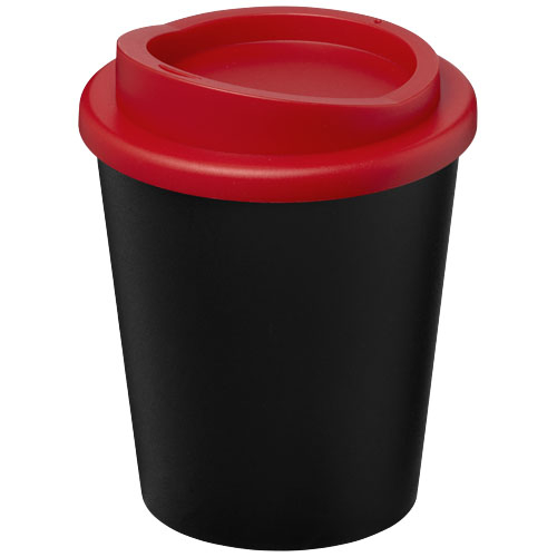 Gobelet recyclé promotionnel Espresso Eco de 250 ml Americano® noir / Rouge